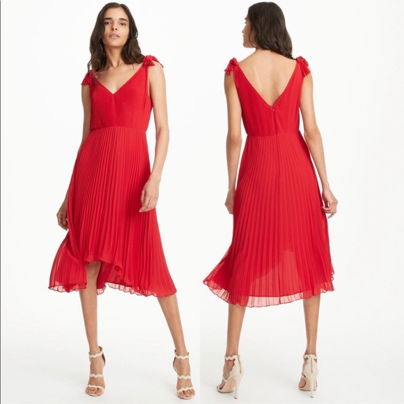 club monaco red dress